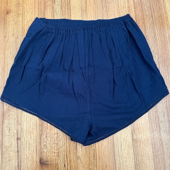 Free People Intimately Shorts SZ S Blue Lightweight Elastic Waist Lounge (O) - Picture 2 of 12